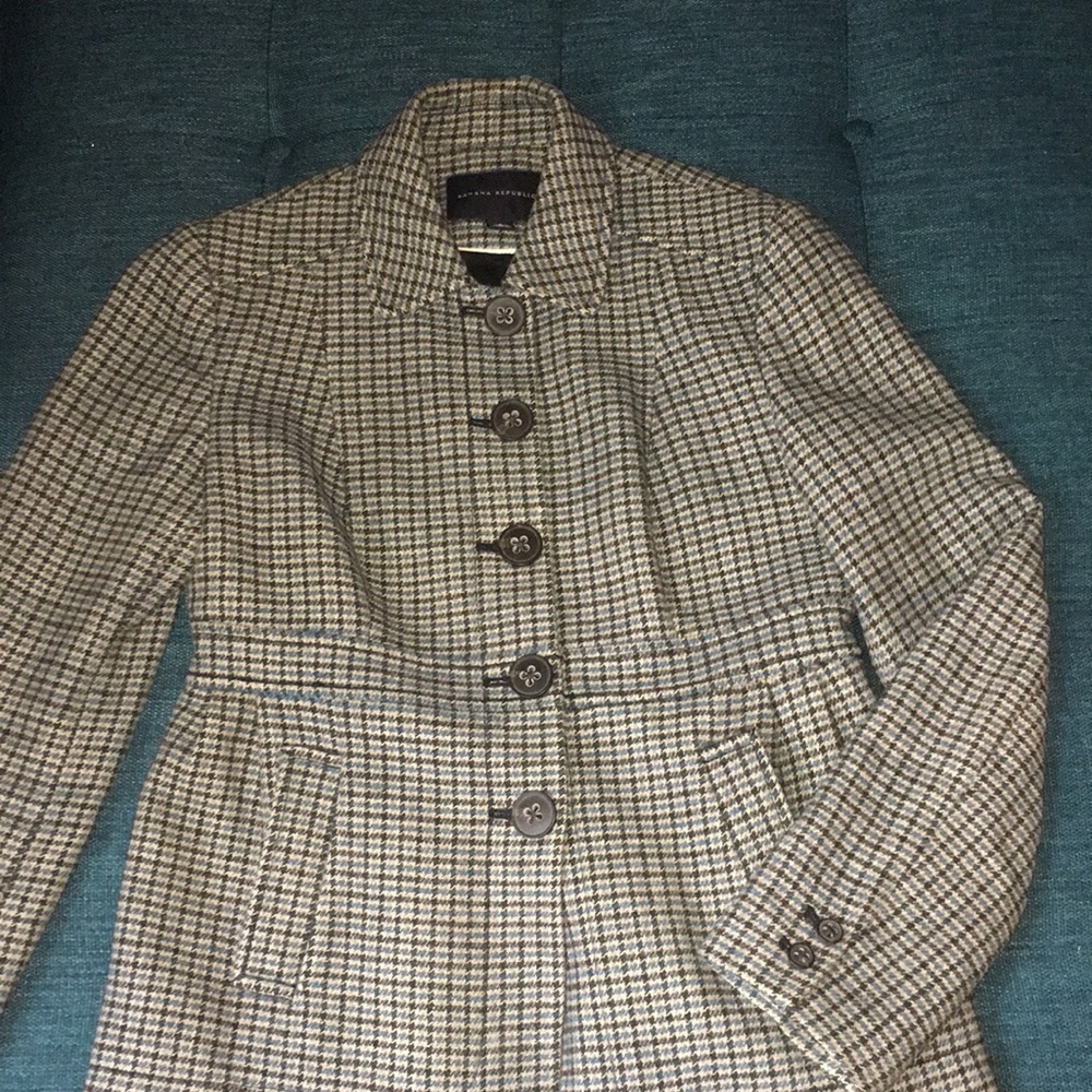 Banana Republic houndstooth coat